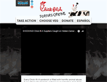 Tablet Screenshot of chickfilacruelty.com